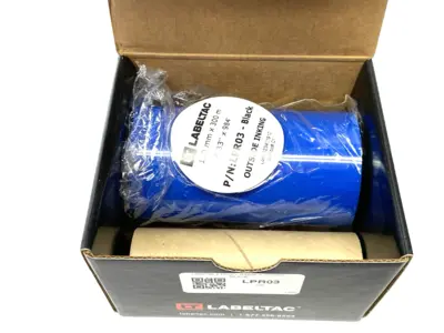 USED LABELTAC PRO MODEL STANDARD PRINT RIBBON, BLACK, 4.33" X 984' ROLL