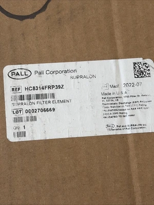 New | in-Stock Pall HC8314FRP39Z Filters Indiana US | J&J Industrial Supply #1356854