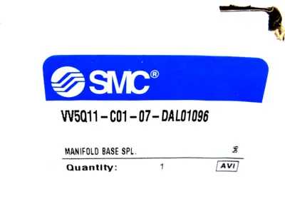 NEW SEALED SMC VV5Q11-C01-07-DAL01096 MANIFOLD BASE WITHOUT VALVES VV5Q11C0107DA