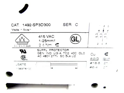ALLEN BRADLEY 1492-SP3D-300 CIRCUIT BREAKER SERIES C 1492SP3D300 NEW SURPLUS