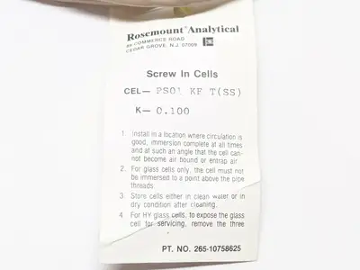 CEL- PS01 KF T(SS) 265-10758625 | Rosemount  Screw In Cells - New Other