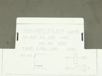 Allen Bradley 700-FED3TU23 Ser B Safety Time Delay Relay Unit AC/DC 0.05s-10H