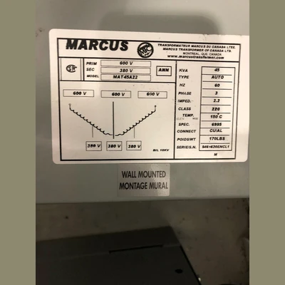 Marcus 45 kVA Transformer