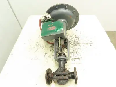 Mueller Pneumatic Diaphragm Actuator 1" Flanged Control Valve 72P315 Positioner