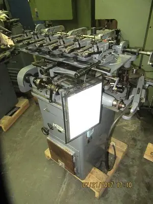 7854-385 R. Gudel Type 30, 6-Position Semi-Automatic Ring/Band Brocading/Copy Engraving Machine
