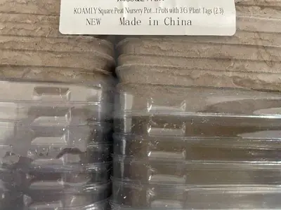 KOAMLY Square Pot Nursery Pots With 36 Plant Tags - 3 Packs