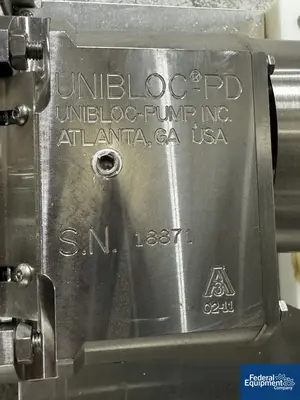 USED UNIBLOC-PD 1 hp Rotary Lobe UNIBLOC-PD XP Pump Skid, S/S