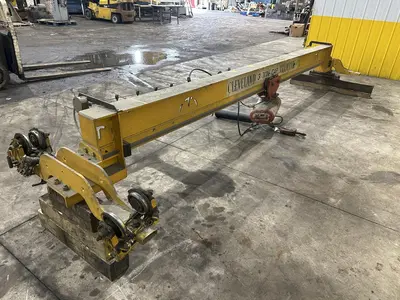 3 TON X 20' CLEVELAND TRAMRAIL UNDERSLUNG BRIDGE & 3-TON CM LODESTAR HOIST: STOCK #23054