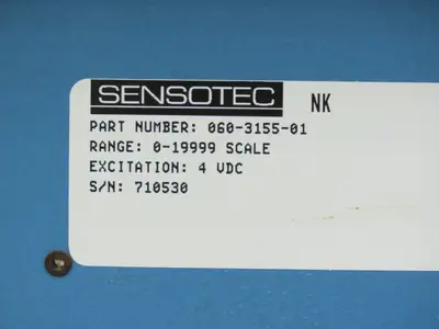 Sensotec 060-3155-01 Model NK Portable Indicator 0-19999 Scale 4VDC