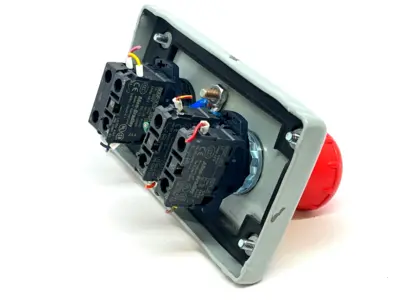 E2PBGXM,800FP-F3PX10 | Hoffman E2PBGXM Enclosure w/ Allen Bradley 800FP-F3PX10 800FM-MT44LE 800F-X01 - Used