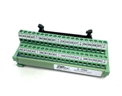 USED AUTOMATIONDIRECT ZIPLINK FEEDTHROUGH MODULE, 40-POLE, BROKEN DIN