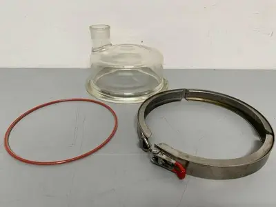 USED OSS LABORATORY COLLECTION FLASK W/ TOP GLASS CAP