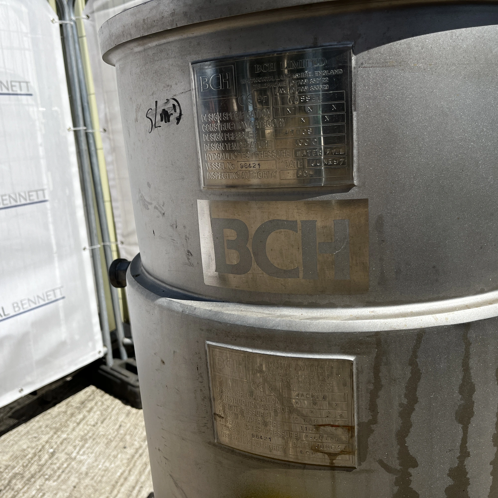 100L S/S BCH Jacketed Vessel