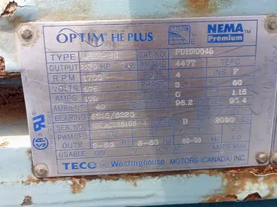 Used TECO-WESTINGHOUSE PDH20045 A.C. Motors British Columbia CA | Lenmark #1489127