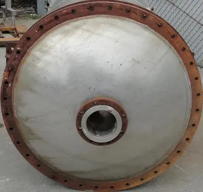 SPC5993  Tank 500 gallon vertical tank, Stainless Steel, 90 psi @ 330° F dimple jacket, conical