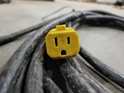 60 ft SOOW Power Extension Cord 14/3 AWG 15A 125V