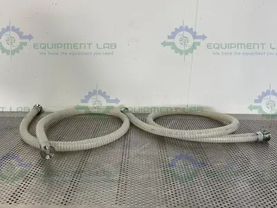 USED SANI TECH STHT-WR-1000 84" SILICONE HOSE W/ 1" SANITARY FITTING