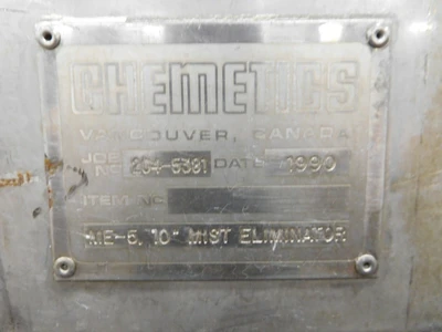 Used Chemetics ME-5 Chemical & Process Equipment Ohio US | Equipment Recovery Corp. #1331231