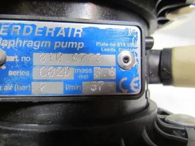 Verderair VA 15 810.6772 Air Operated Double diaphragm pump 15.05 GPM