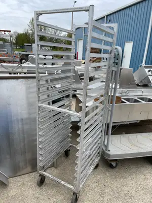 Used Falcon Restaurant Supply Used Aluminum Full Size Sheet Pan Rack with Casters Racks/Shelving Illinois US | Falcon Restaurant Supply #1378032