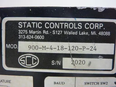USED STATIC CONTROL SYSTEMS 900-M-4-18-120-P-24