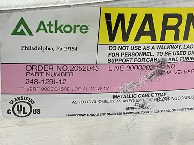 Used ATKORE CABLE TRAY 90 DEGREE HORIZONTAL ELBOW 12" RADIUS Cable & Wire | Maverick Industrial Sales #1101768