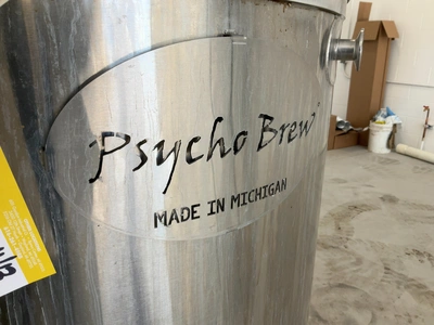 Used PSYCHO BREW DIRECT-FLAME BREW KETTLE/ MASH TUN 3.5BBL Cooking Kettles Michigan US | Miedema Asset Management Group #1580148
