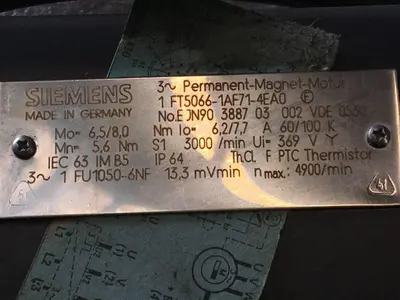 USED SIEMENS 1FT5066-1AF71-4EA0
