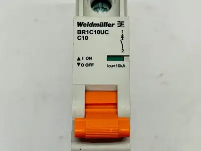BR1C10UC C10 | Weidmuller  Circuit Breaker 1-Pole 10A 120VAC - Used