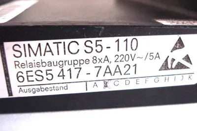 SIEMENS SIMATIC S5-110 6ES5-417-7AA21 OUTPUT MODULE 6ES54177AA21