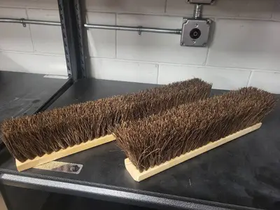 Lot of Push Brooms and Angle Brooms with Handles