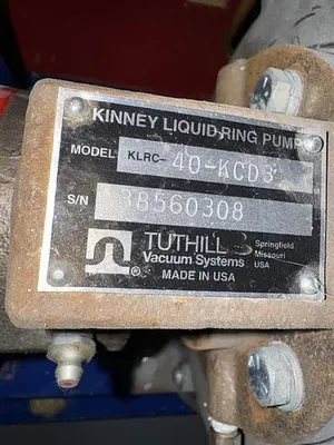 Kinney model KLRC-40-KCD3 two stage liquid ring vacuum pump