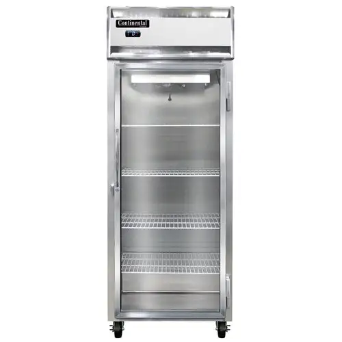 Continental 1FENSSGD 28 1/2" One Section Reach In Freezer, (1) Right Hinge Glass Door, 115v