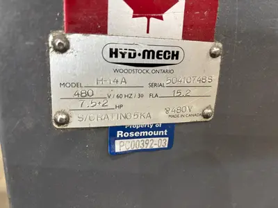 14" x 14" HYDMECH MODEL #H-14A AUTOMATIC HORIZONTAL BAND SAW WITH NESTING: STOCK #23623