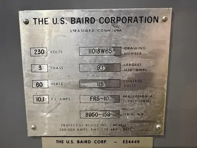 US BAIRD MODEL #2 WIRE FORMING FOURSLIDE MACHINE: YOBRO #24432
