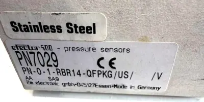 NEW IFM EFECTOR PN-0-1-RBR14-QFPKG/US/ /V PRESSURE SENSOR PN7029