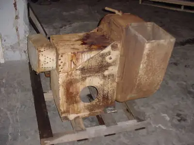AAF Blower, 10 hp, Model no. K, 10" round inlet, 8" x 10" outlet.