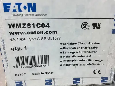 Used EATON WMZS1C04 Circuit Breakers South Carolina US | Palmetto Automation #1250511