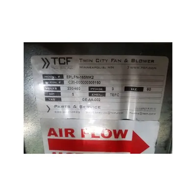 NEW TWIN CITY FAN EPLFN-165MK2