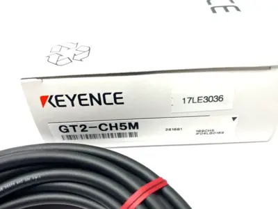 USED KEYENCE DIGITAL CONTACT SENSOR HEAD CABLE STRAIGHT, M8 5M LENGTH