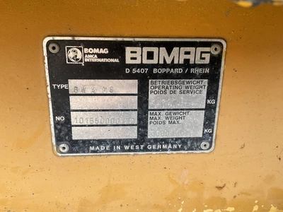 USED BOMAG BW 4 AS DOUBLE DRUM VIBRATORY ROLLER
