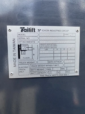 NEW 2025 TAILIFT PFG25