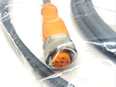 New | in-Stock IFM Shielded Cable 5-Pin Female 2m 30VAC 36VDC 4A/3A Cable & Wire Michigan US | Maverick Industrial Sales #1391060
