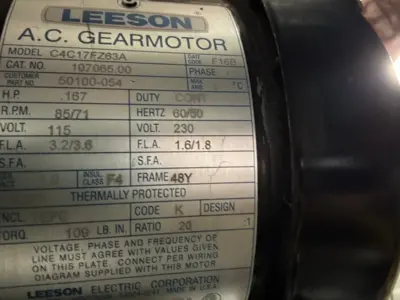 Used Leeson 387458943895897438539480 Gearmotors California US | Amiron Machinery #1087642