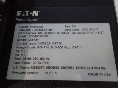 New | in-Stock EATON PXM4000 Power Meters Ohio US | HGR 24 #754848