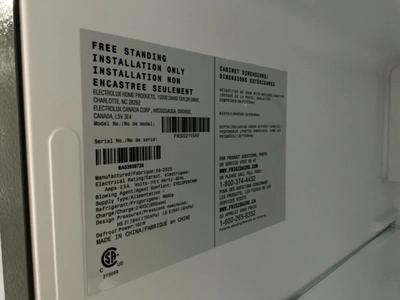Used FRIGIDAIRE FRSG2115AV Refrigerators Michigan US | Miedema Asset Management Group #1342208