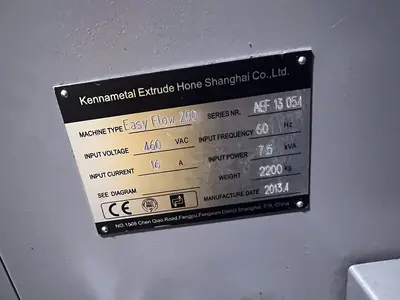 Used 2013 Kennametal EXTRUDE HONE EASY FLOW 200 Hones Illinois US | Machine Tool Bids #1062213