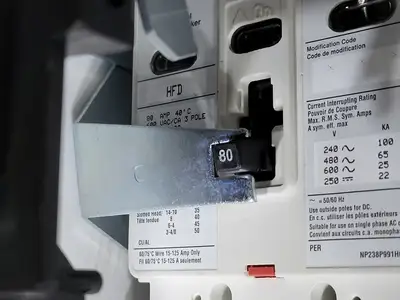 40/80A, 3 Pole, 600V Circuit Breaker HFD Bucket for Freedom 2100 MCC Frame