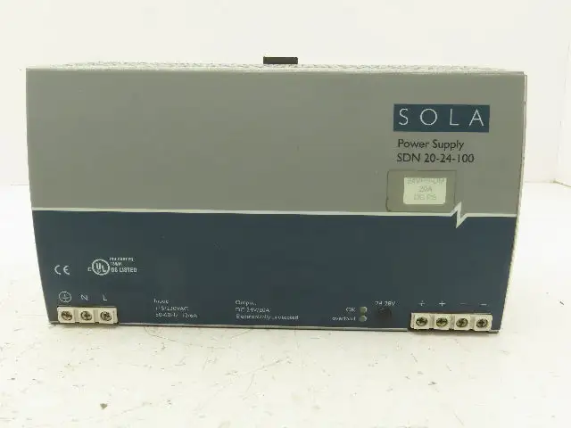 Sola SDN20-24-100 Power Supply Unit 24VDC 20A Output 115/230V Input 600W