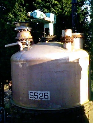 7000 L S/S Vert. Limpet Coiled Reactor